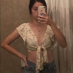 cute flowery festival top